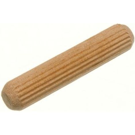 One Stop DIY Lot de 50 chevilles en bois dur cannelé M6 x 40 mm
