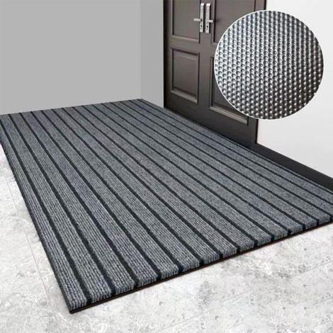 Tapis de cuisine 60 x 90 cm. tapis de cuisine lavable antidérapant. tapis de cuisine avec patins en caoutchouc. tapis de cuisine pour hall. cuisine. entrée. hall (gris) (1/4)