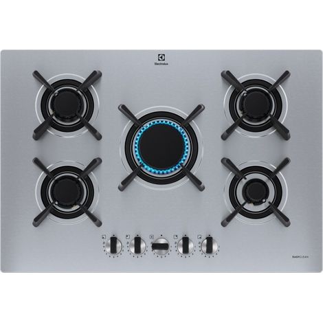 Electrolux KGU753723Z piano cottura Nero, Grigio Da incasso 75 cm Gas 5 Fornello (i) (1/5)