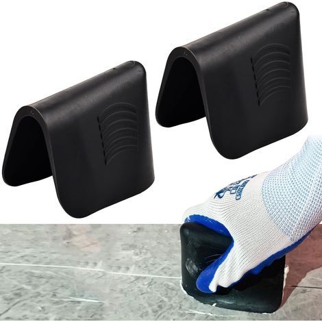 CCYKXA 2-Piece Caulking Finisher, Hand Caulking Tool for Smoothing Grout Scraper, Caulking Tool Set for Kitchen Bathroom Tile (Black)