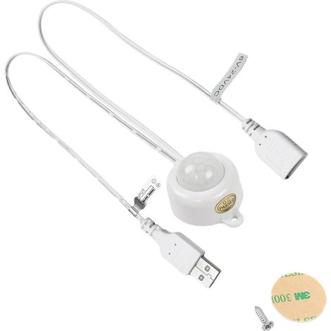 Capteur de Mouvement PIR 6V-24V 5A, Détecteur Infrarouge Corps Humain pour Bande LED, Minuterie et Capteur de Lumière Réglable (18-360s), Portée 5m (1/5)