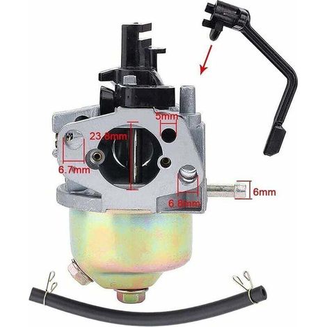 Raccordi per carburatore con guarnizioni per tubi del carburante per motori Honda GX120, GX160, GX168 e GX200 da 5,5 CV, 6,5 CV, 168F, 163 cc e 196 cc e per generatori a benzina da 3000, 3500 e 4000 w