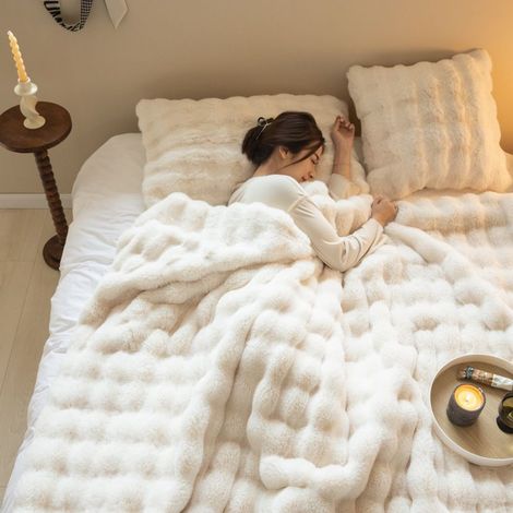 Kuschelige Samtdecke – Dick und doppelseitig – Für Sofa, Büro, Zuhause und Reisen – 200 x 230 cm (1/5)