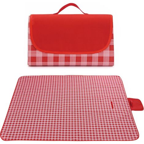 JSSEVN-Couverture de Pique-Nique Imperméable Tapis de Pique-Nique 150x200cm Grand Tapis de Plage avec Poignée Couverture de Plage pour Camping Plage (1/5)