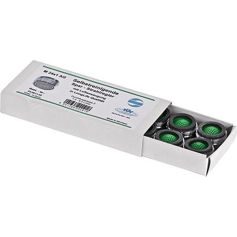 Aérateur,régu.jet autonettoyant SelfClean Eco-7,5l/min M24x1mâle emballage : 10 pcs (1/2)