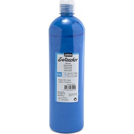 Peinture sur Textiles - PEBEO - Setacolor opaque - 1 litre - Bleu cobalt - Mat (1/4)