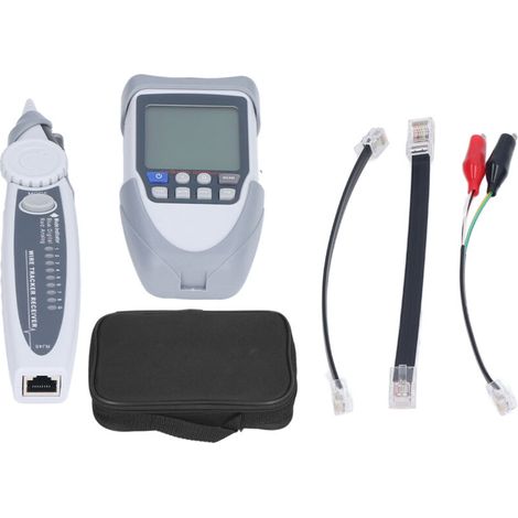 Jeffergarden Testeur de câble réseau, outil de traceur de fil Ethernet PoE analogique numérique avec écran LCD (1/5)
