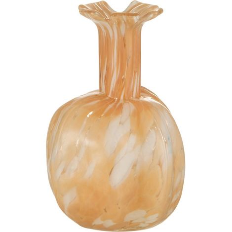 Vase Design en Verre "Mélissa" 23cm Beige (1/4)