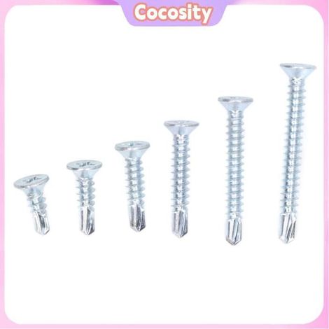 Cocosity Vis autoperceuses Vis de Perçage Det39individu, 160PCs Vis Auto-taraudeuses Det39acier au Carbone Vis outillage clou (1/5)