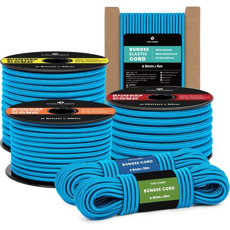 Tendeur Élastique 6mm x 20m Corde Elastique Bâche Sandow Cordon Elastique (1/5)