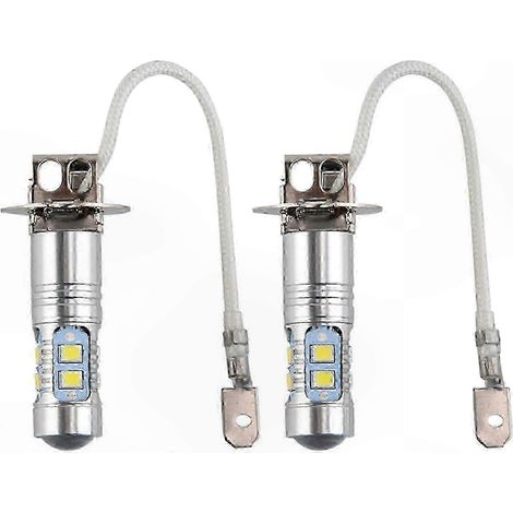 Kit de conversion de phares antibrouillard LED H3 12-24 V CC ultra-lumineux (2 pièces), blanc brillant (1/4)