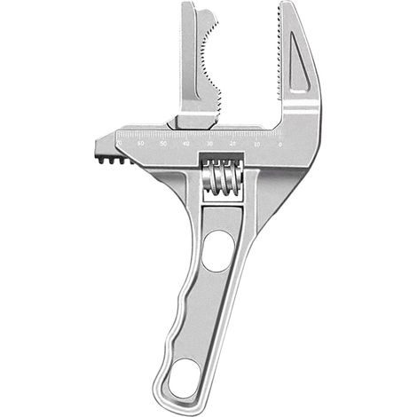 Clé à mâchoires réglable extra-large – Réglable de 0,5 à 7 cm. Clé à cliquet multifonction – Outil de travail pour robinets de douche, vannes d'entraînement, plomberie automobile et travaux électrique (1/5)