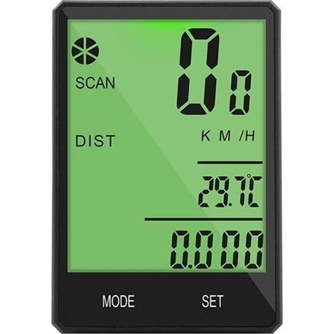 Compteur kilométrique sans fil de 2,8" avec grand écran pour vélo de route et VTT, léger 41 g, design étanche compatible (1/5)