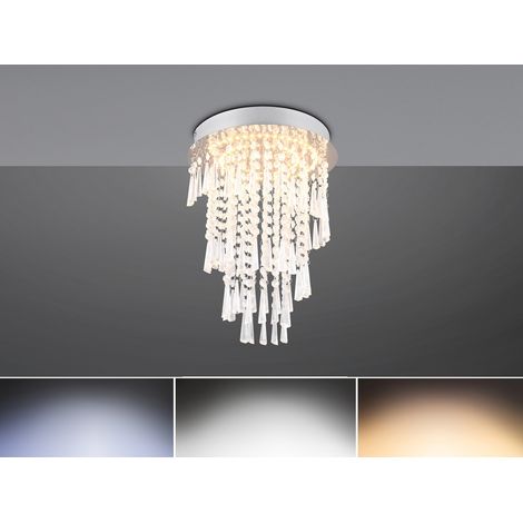 LED Deckenleuchte POMP mit Acryl Kristallbehang und Fernbedienung, Ø 30cm
