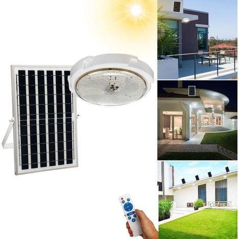 Plafoniera a led 200w circolare con sensore pannello solare 6500K FO-11-05