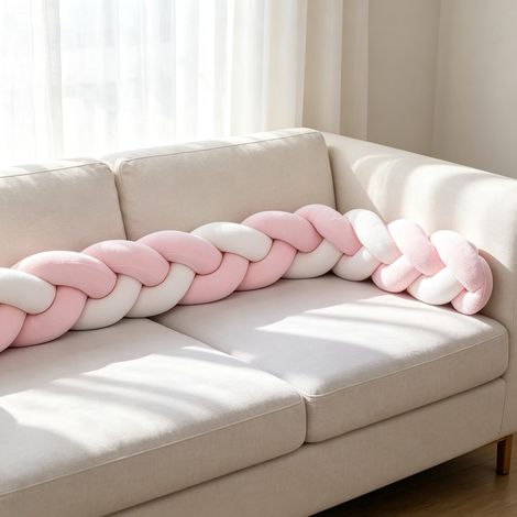 Coussin à nœud en Peluche Douce, Fait Main pour canapé (1.5 mètre) (1/5)