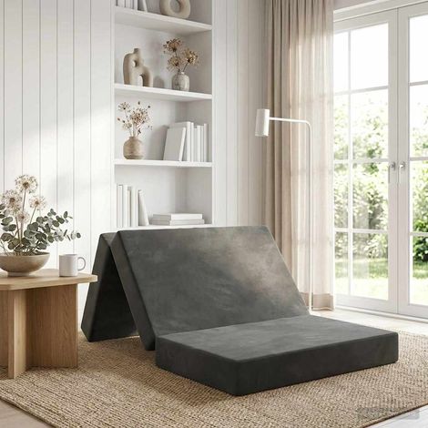 Sofá Cama Plegable 90 x 67 x 45 cm Gris oscuro (1/5)