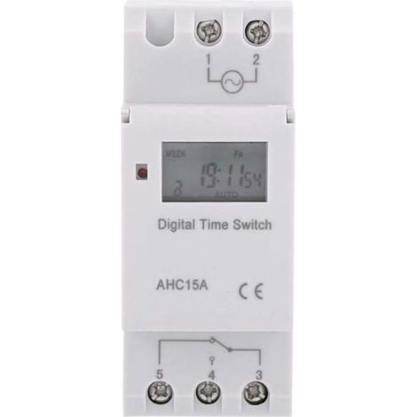 Minuterie Programmable LCD, Interrupteur Horaire Numérique, Relais Temporisé 16on & 16off, Minuterie Hebdomadaire 24V (1/4)