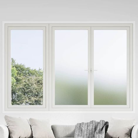 vidaXL Láminas de ventana PVC esmeriladas blanco (1/5)