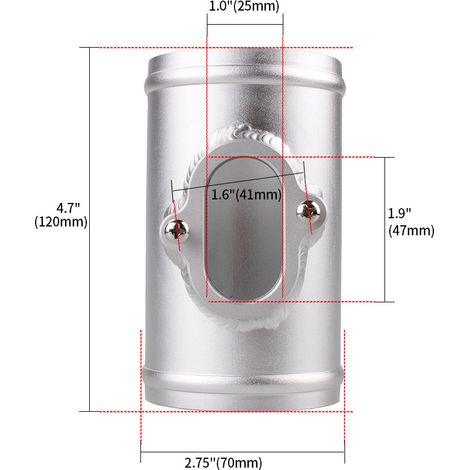 Flanschhalterung für Luftmassenmesser am Ansaugstutzen für Chevrolet Cruze/Excelle - 2,75 Zoll (70 cm) (1/4)