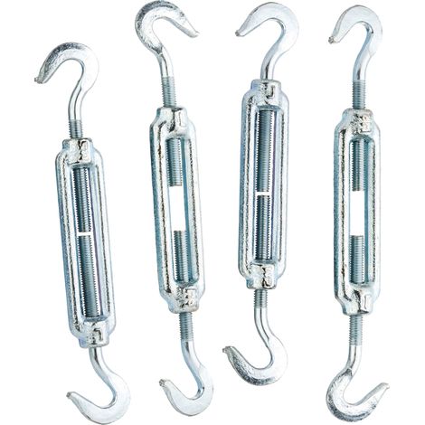 Corderies Tournonaises – Tendeur à cage 5mm en acier zingué – Lot de 4 – Réglage et tension des câbles – Accroche rapide pour usage professionnel
