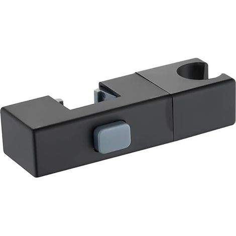 Support de pommeau de douche rectangulaire en ABS avec support rotatif réglable pour pulvérisateur - Support carré pour barre de douche de 30 x 18 mm (noir) (1/5)