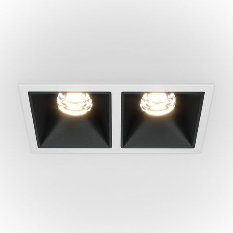 Maytoni Alfa LED Downlight encastré blanc, noir, 1000lm, 4000K (1/2)