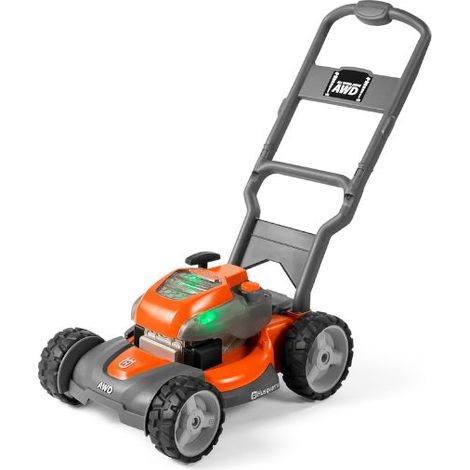 Husqvarna – Tondeuse à gazon jouet pour enfant – Bouton de démarrage avec effet sonore – Lumières intégrées – Pour enfants de 3 ans et plus