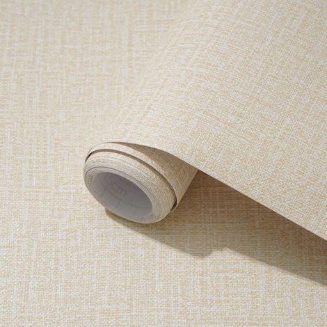 APEX Papier peint autocollant texturé beige - 0,6 x 10 m - idéal pour la décoration de chambres, salons et surfaces de travail (1/5)