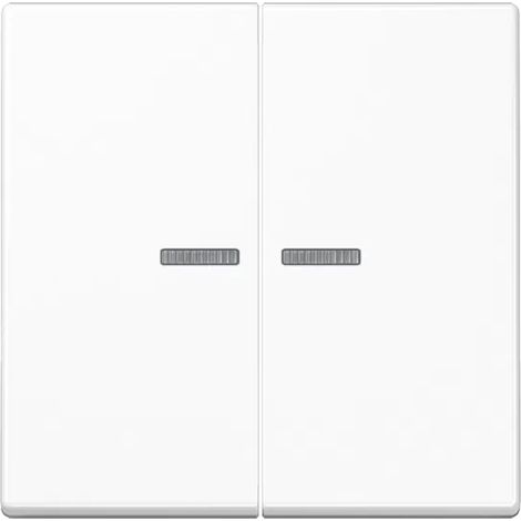 Jung Wippe 2fach, mit Lichtleiter, Duroplast, Serie A, alpinweiß A 595 KO5 WW (1/2)