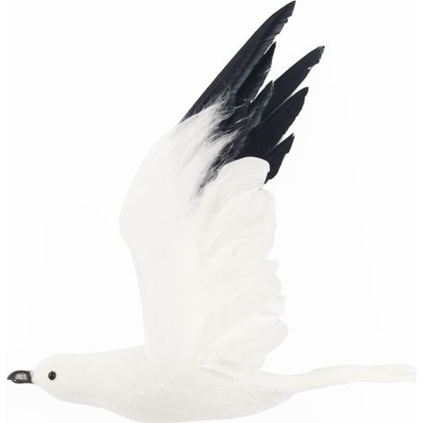 Figurine d'oiseau de mer en mousse, Simulation vivante, Imitation d'animaux, ornement mural pour maison, jardin, arbre (1/5)
