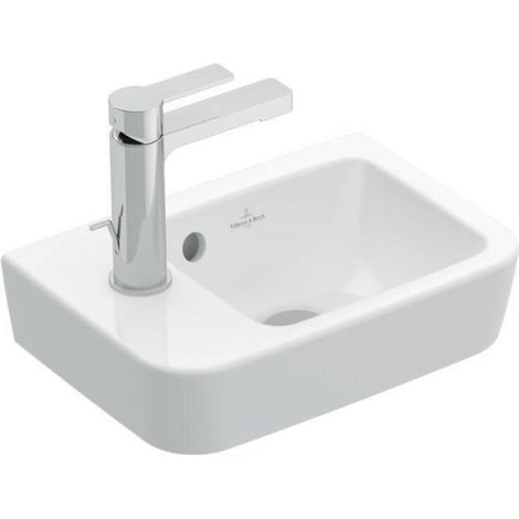 V&B Handwaschbecken O.NOVO COMPACT 360x250mm Be rechts mit Überlauf weiß C+ (1/5)