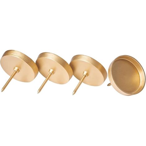 4X Pique-bougie plat 10cm or aluminium pour couronne de l'Avent bougeoir métal décoration Noël