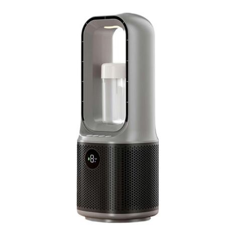 Ventilateur 3 en 1 sans pales avec purificateur d'air, chauffage intérieur, ventilateur et filtre HEPA combiné, interrupteur basculant, ventilateur tour oscillant à 90°, télécommande, tactile (1/5)