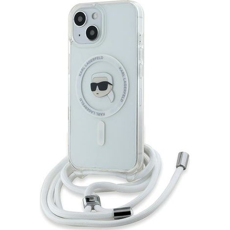 Karl Lagerfeld Crossbody MagSafe Transparente iPhone 15 Hülle (1/5)