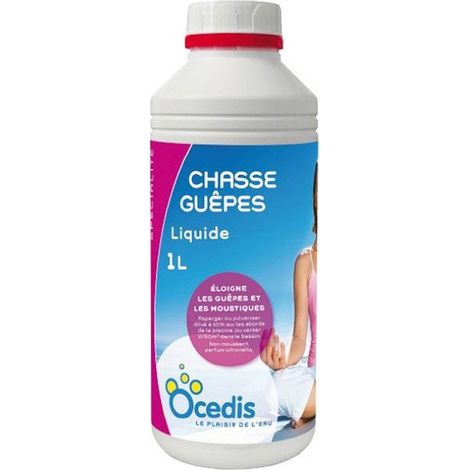 Traitement piscine OCEDIS Répulsif insectes piscine CHASSE GUEPES bidon 1L