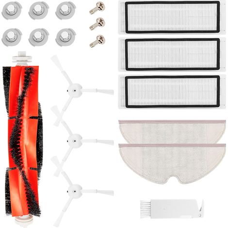 13-teiliges Zubehör-Set für Xiaomi Roborock S6, S60, S65, S5 MAX, S6 MAXV, S6 Pure Staubsauger: 1 Hauptbürste, 2 Filter, 4 Wischtücher, 4 Seitenbürsten, 2 Reinigungswerkzeuge (1/5)