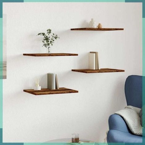 856293 Panneaux de bibliothèque 4 pcs vieux bois 40x30x1,5 cm (1/5)