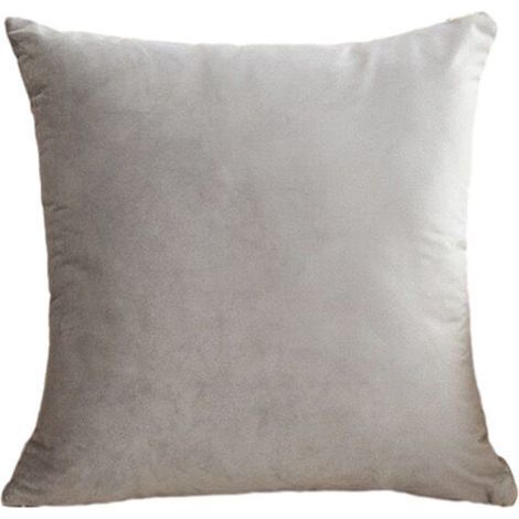 Set mit 2 Samtkissenbezügen – Grau – Maße 45 × 45 cm (1/5)