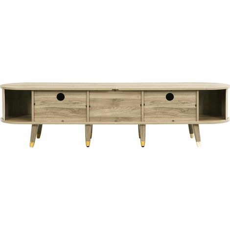 Meuble TV avec portes coulissantes, meuble TV, support TV, meuble TV bas. Design unique.