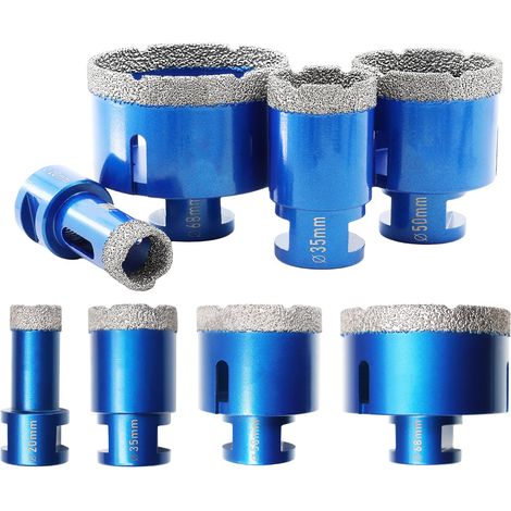 Diamantbohrer Fliesenbohrer Set - 20/35/50/68mm Diamantbohrer für Porzellan Fliese Granit Marmor Trockenbohren (1/5)