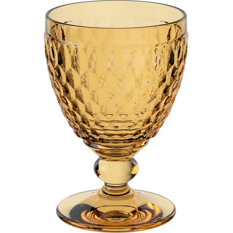 verre à vin rouge, 200 ml, verre en cristallin pour le vin rouge, résistant au lave-vaisselle, jaune (1/3)