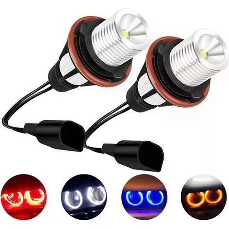 Lot de 2 ampoules LED Angel Eyes 20W pour feux de position (compatibles BMW E87 E39 M5, E60 E61 E63 E64 M6, E65 E66 E83 X3 et E53 X5, 2000-2008) (1/5)