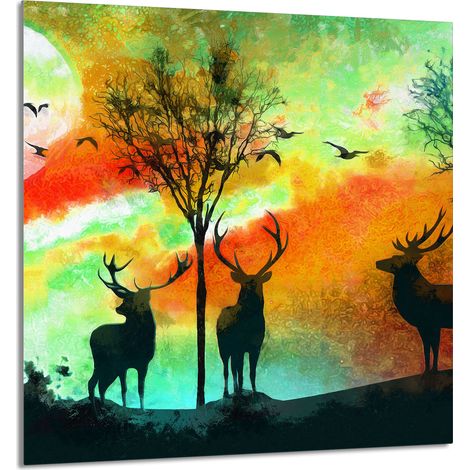 Panneau de verre pour cuisine 60x65 Cerf (1/5)