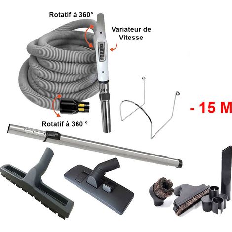 Set 8 accessoires + 1 flexible à variateur de vitesse - longueur au choix (de 8 à 15m) - 15m