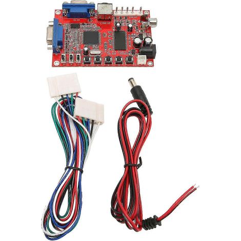Convertisseur VGA vers CGA/CVBS S-Vidéo - Carte de conversion vidéo professionnelle haute définition pour jeux d'arcade, compatible avec les moniteurs CRT, LCD et PDP. (1/5)
