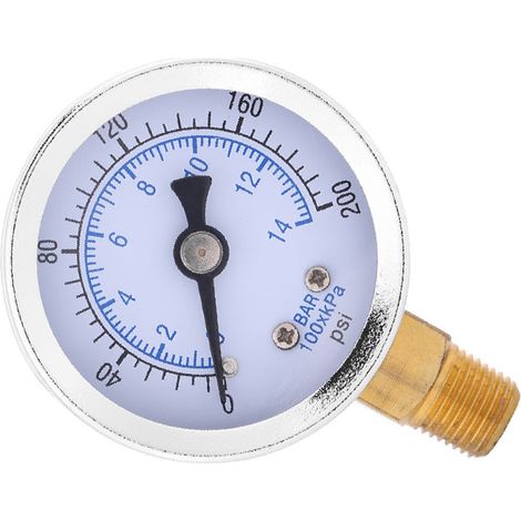 TS-40-14bar Manometer 0-200 psi/0-14 bar 1/8" NPT (1/5)