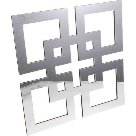 Decorazione murale geometrica a specchio quadrata per camera da letto, bagno, soggiorno (1/4)