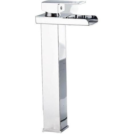 Mitigeur de lavabo, inox, noir, pour meuble-lavabo et lavabo (1/5)
