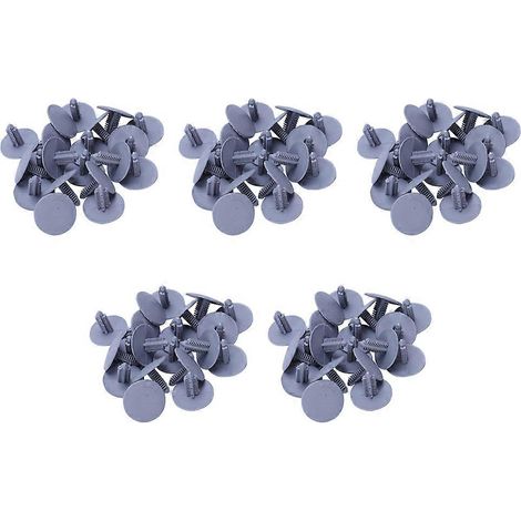 100 pièces de fixations pour tapis en plastique gris anti-éclaboussures de véhicules, 7 mm x 16 mm x 24 mm (1/5)